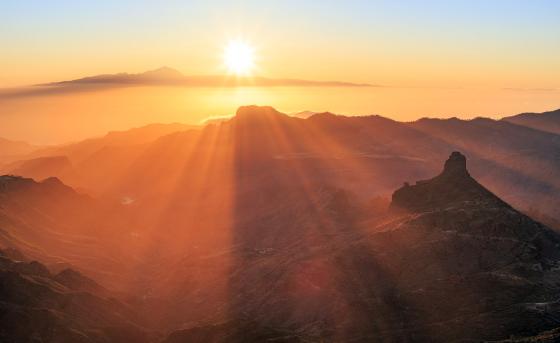 Utsikt fra Roque Nublo mot Tenerife