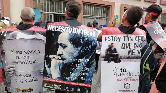 Hjemløse protest Tenerife