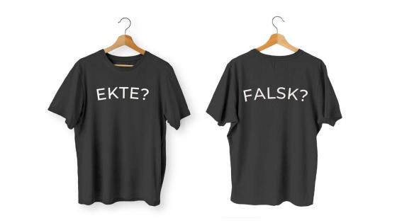 falsk eller ekte t skjorter