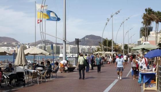 Strandpromenaden ved Canteras i Las Palmas.