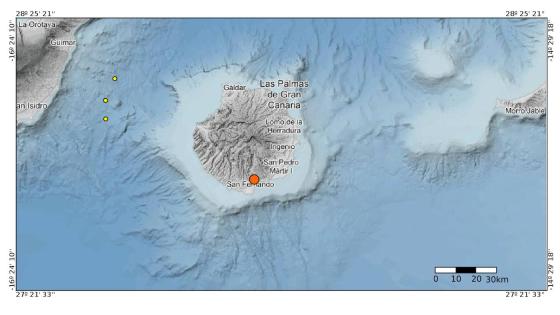 Jordskjelvet på Gran Canaria var merkbart hele 29 steder på øya. 