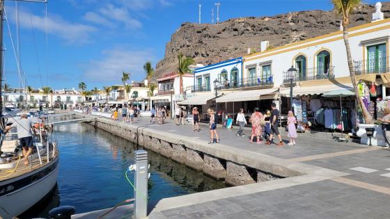 Puerto de Mogán på Gran Canaria er et populært sted for mange skandinaver.