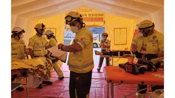 Øvelse ved vulkanutbrudd på Tenerife.