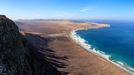 El Jable-området og Famara-stranden på Lanzarote