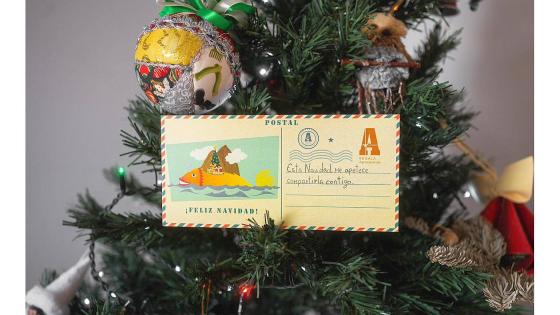 Julekort i juletre
