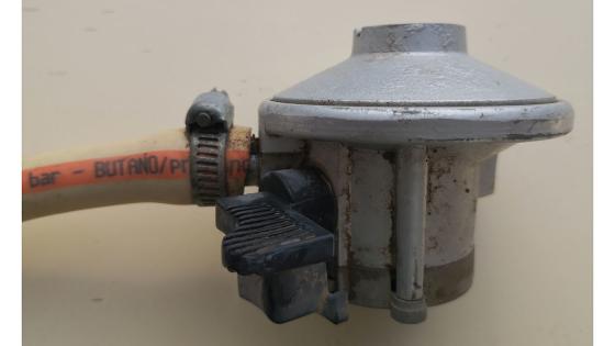 Kobling til gassdrevet grill. 