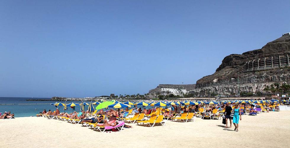 Amadores-stranda på Gran Canaria.