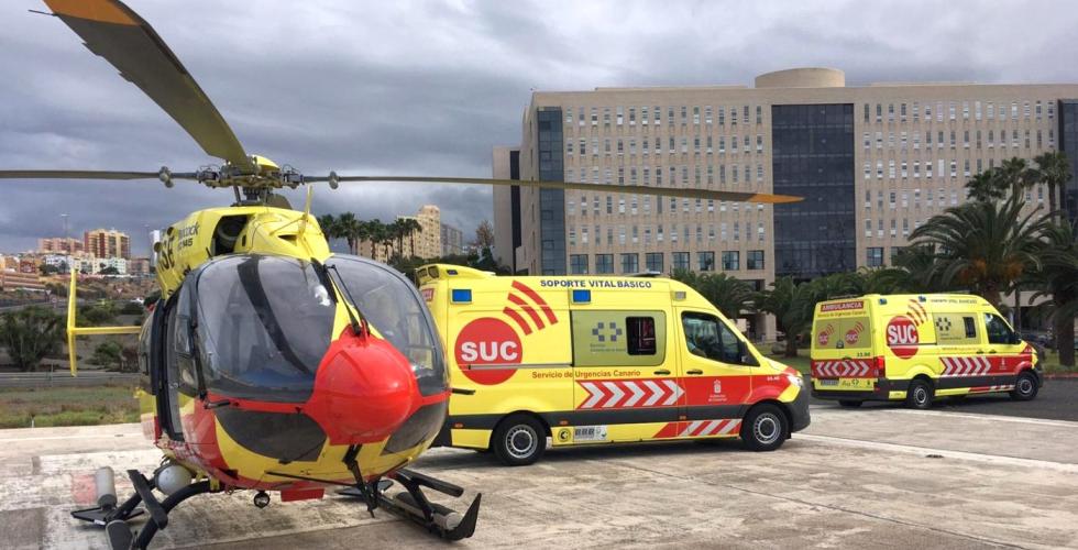 Helikopter ambulanser beredskap Gran Canaria Las Palmas