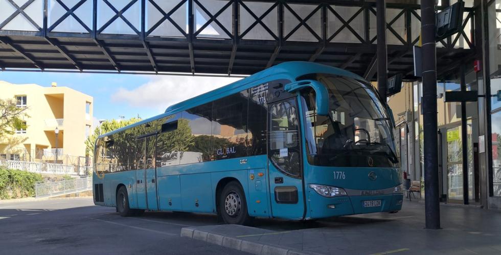 Buss på stasjon Agüimes