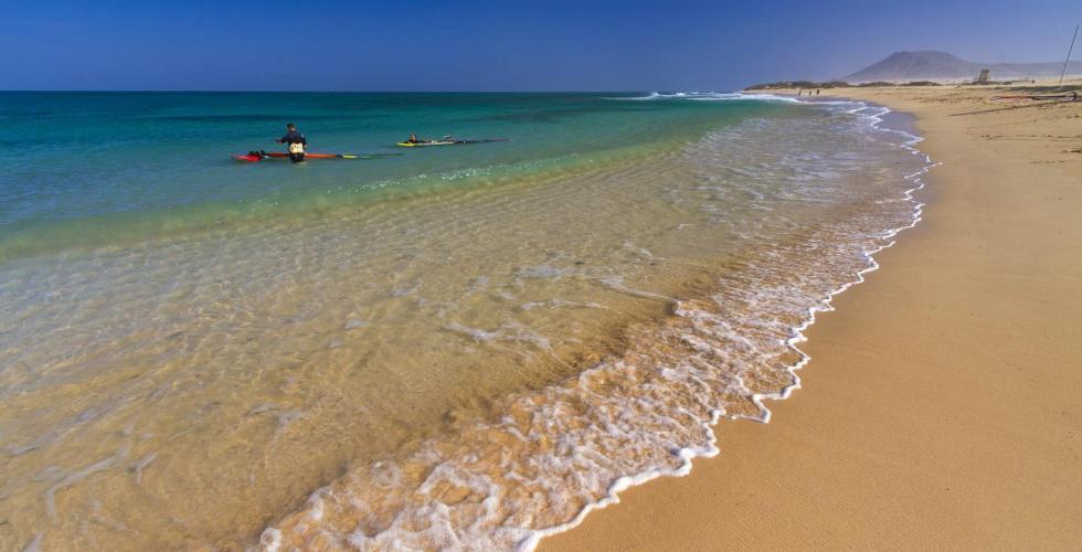 Corralejo-stranden på Fuerteventura.