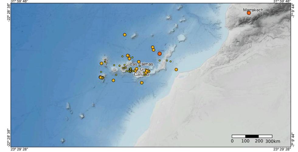 I 2023 var det 2017 jordskjelv på og ved Kanariøyene.