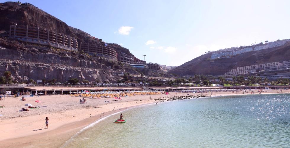 Amadores-stranden på Gran Canaria.
