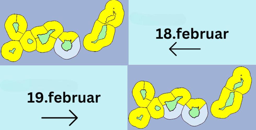 Farevarsel 18 og 19 februar