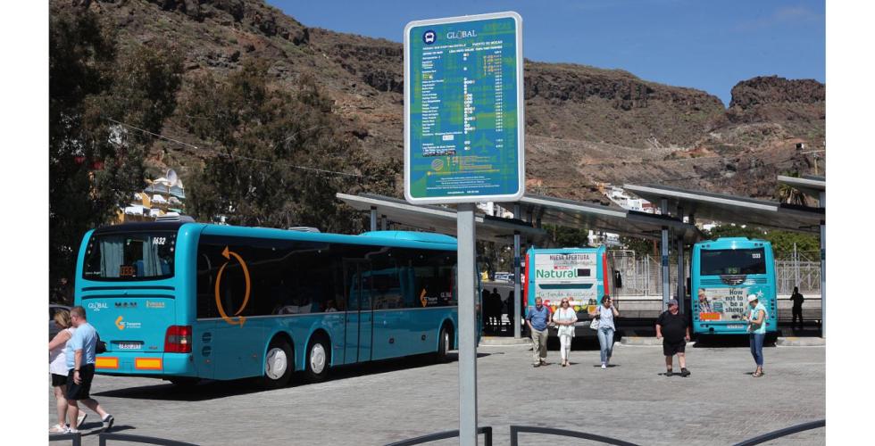 Busstasjon Puerto de Mogán, Gran Canaria.
