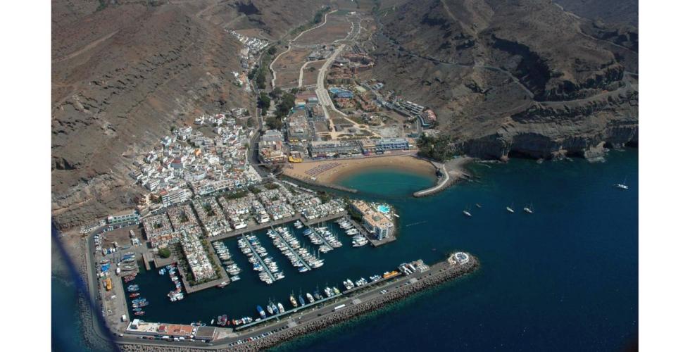 Flyfoto over Puerto de Mogán.