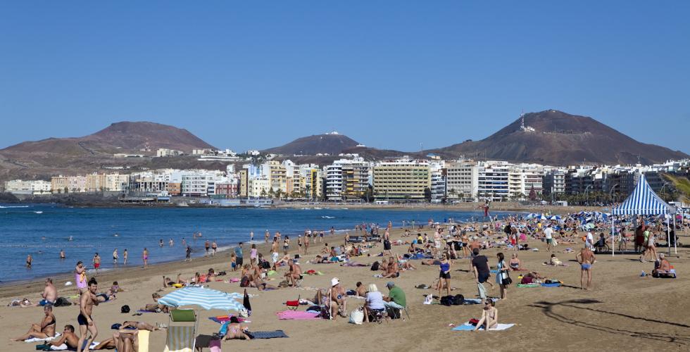 Canteras-stranden i Las Palmas