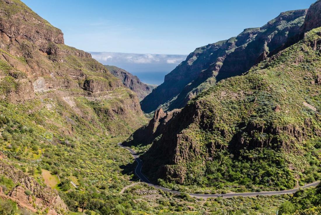 Barranco de Guayadeque, en frodig dal med huleboliger