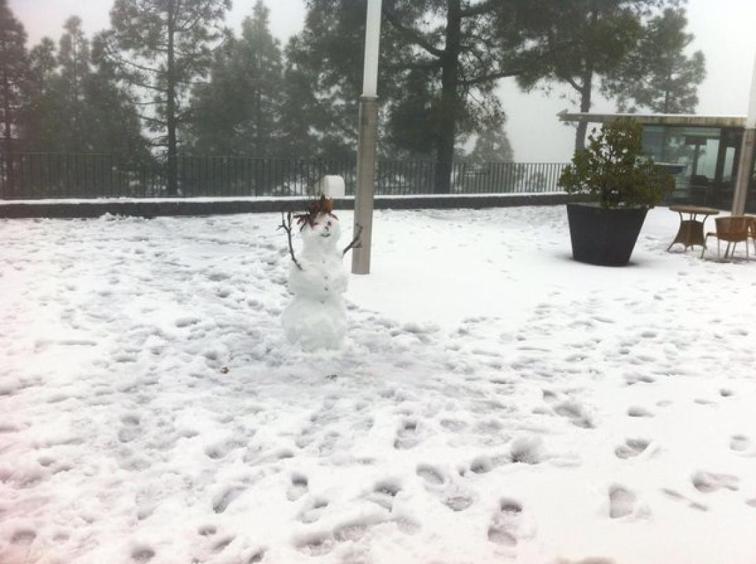 Snø på Cruz de Tejeda, GC