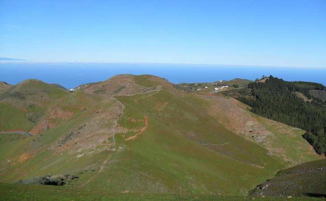 Grønne marker i høylandet på Gran Canaria