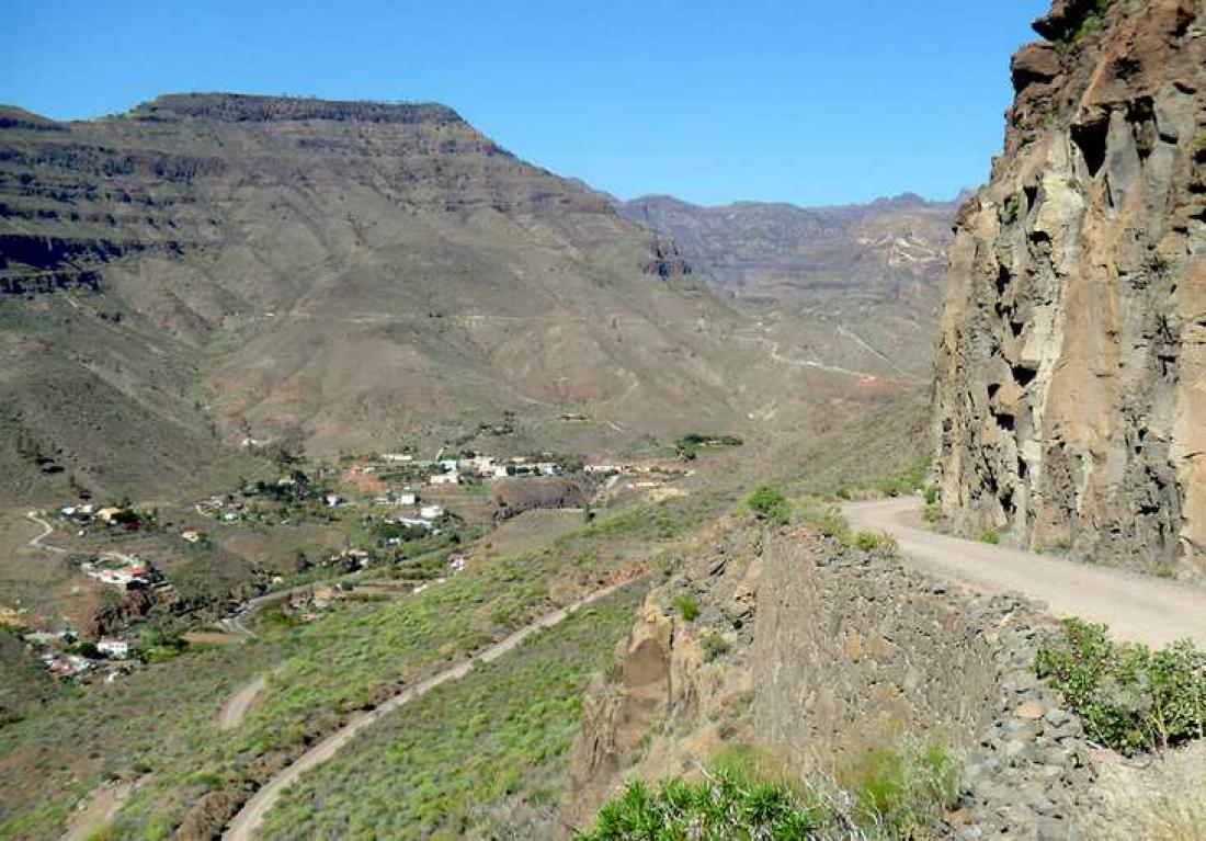 Utsikt mot Ayuagaures, Gran Canaria